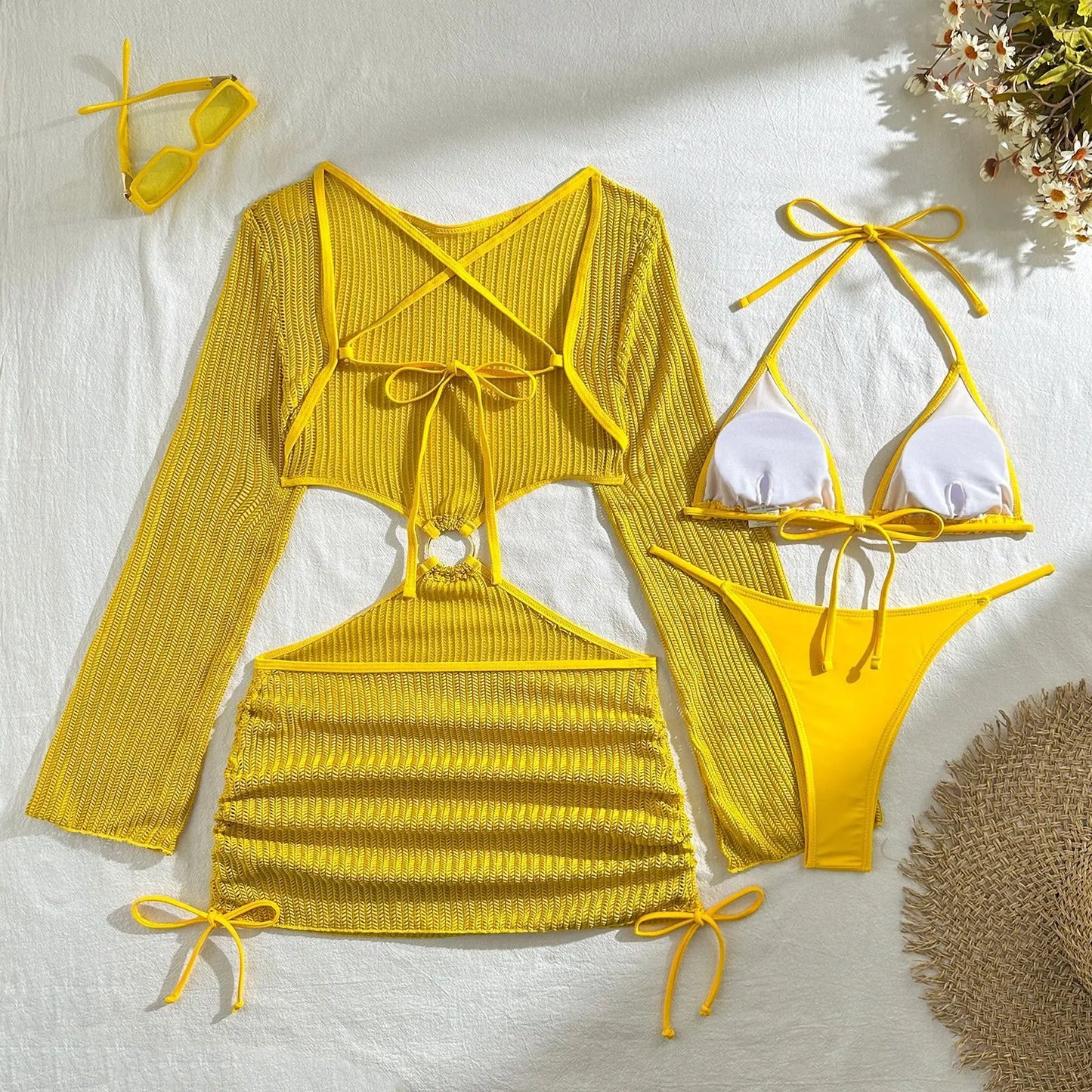 3-Piece Wire-Free Bikini Set