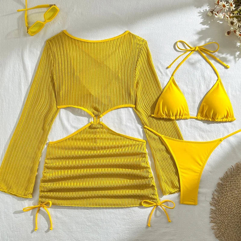 3-Piece Wire-Free Bikini Set