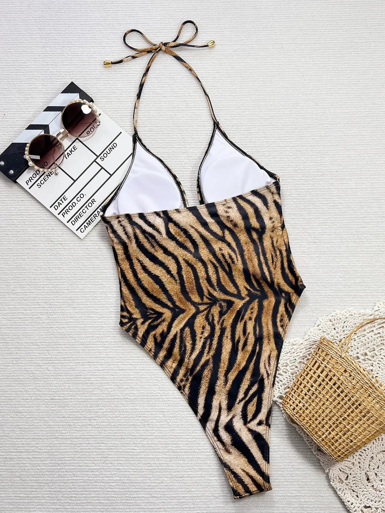 Women Sexy Leopard One Piece Swimsuit